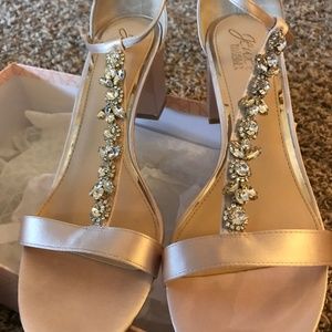 Jeweled satin Badgley Mishchka sandals